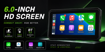 Motorcycle Smart Display with Apple CarPlay & Android Auto