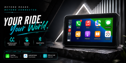 Motorcycle Smart Display with Apple CarPlay & Android Auto