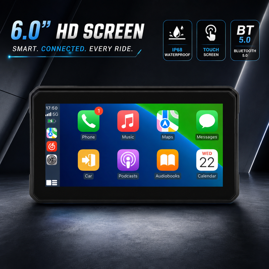 Motorcycle Smart Display with Apple CarPlay & Android Auto