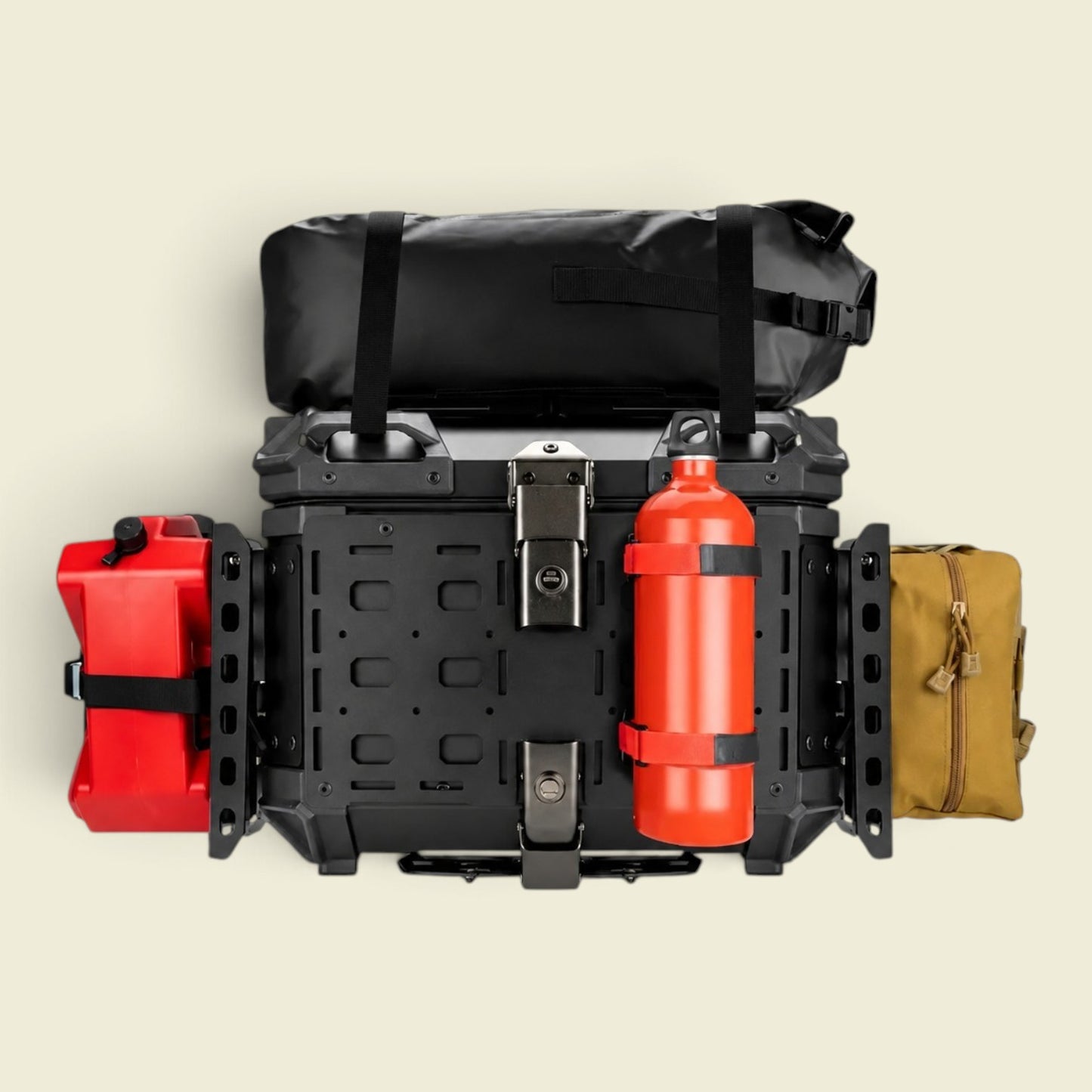 Aluminum Armored Top Box 45L with Fold-Out Detachable